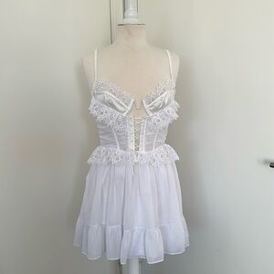 For Love & Lemons Farmhouse Floral Slip Dress